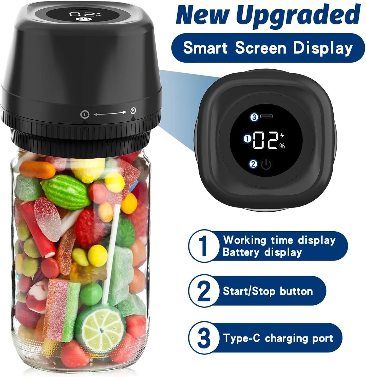 Mason Jar Vacuum Sealer - Multi-Function Electric Mason Jar Vacuum Sealer Kit