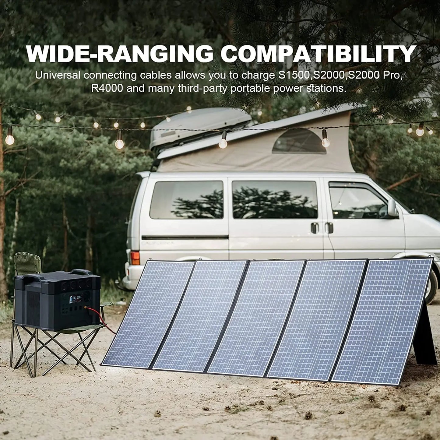 Foldable Solar Panel 400W / 200W / 140W / 100W / 60W Solar Panel with Solar Output for Power Station Solar Generator