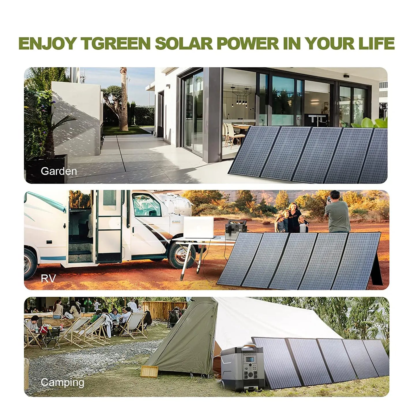 Foldable Solar Panel 400W / 200W / 140W / 100W / 60W Solar Panel with Solar Output for Power Station Solar Generator