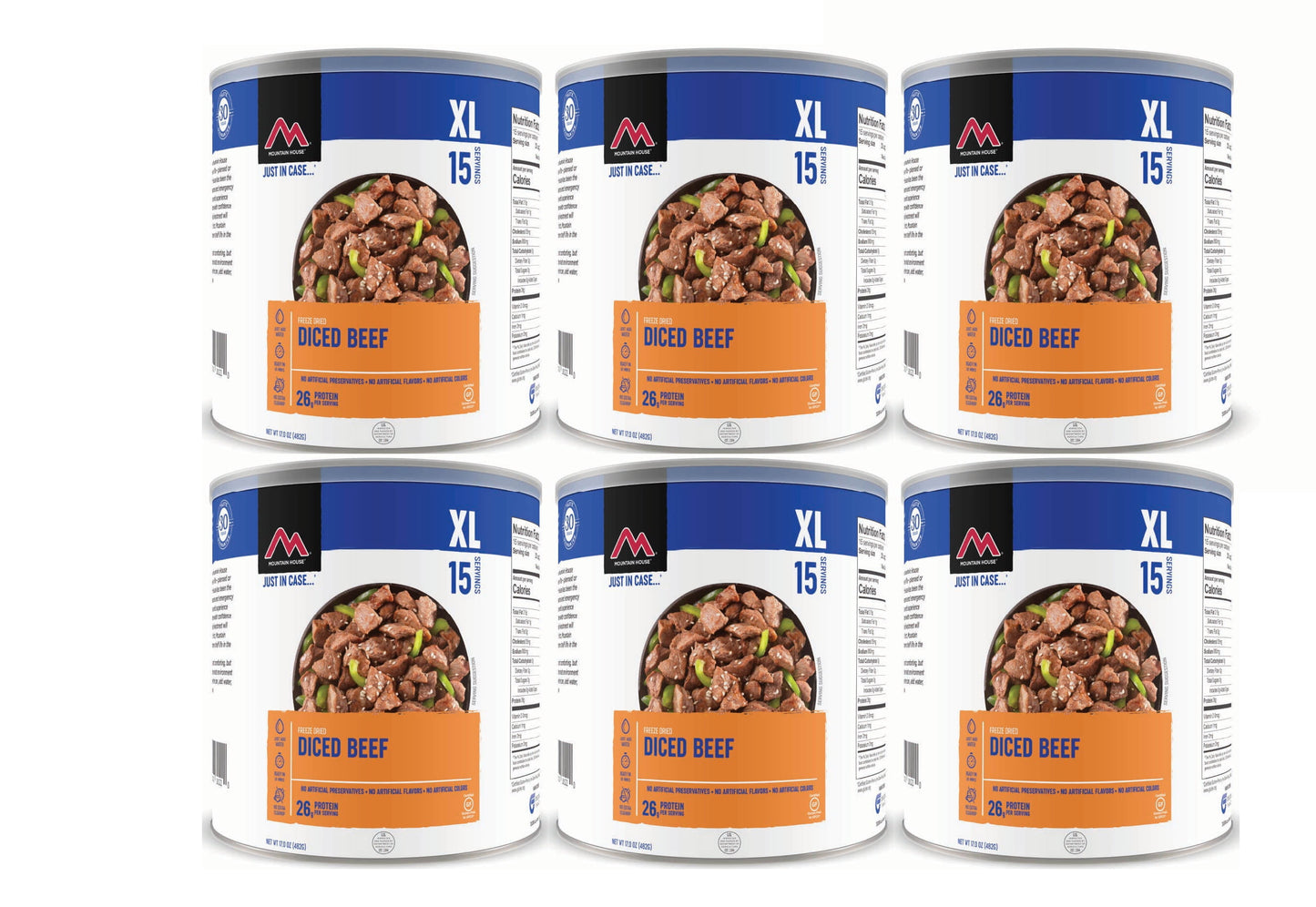 (6 Cans) Diced Beef #10 Can Emergency Long Term Storage Food for Camping Hiking and Backpacking ✅
