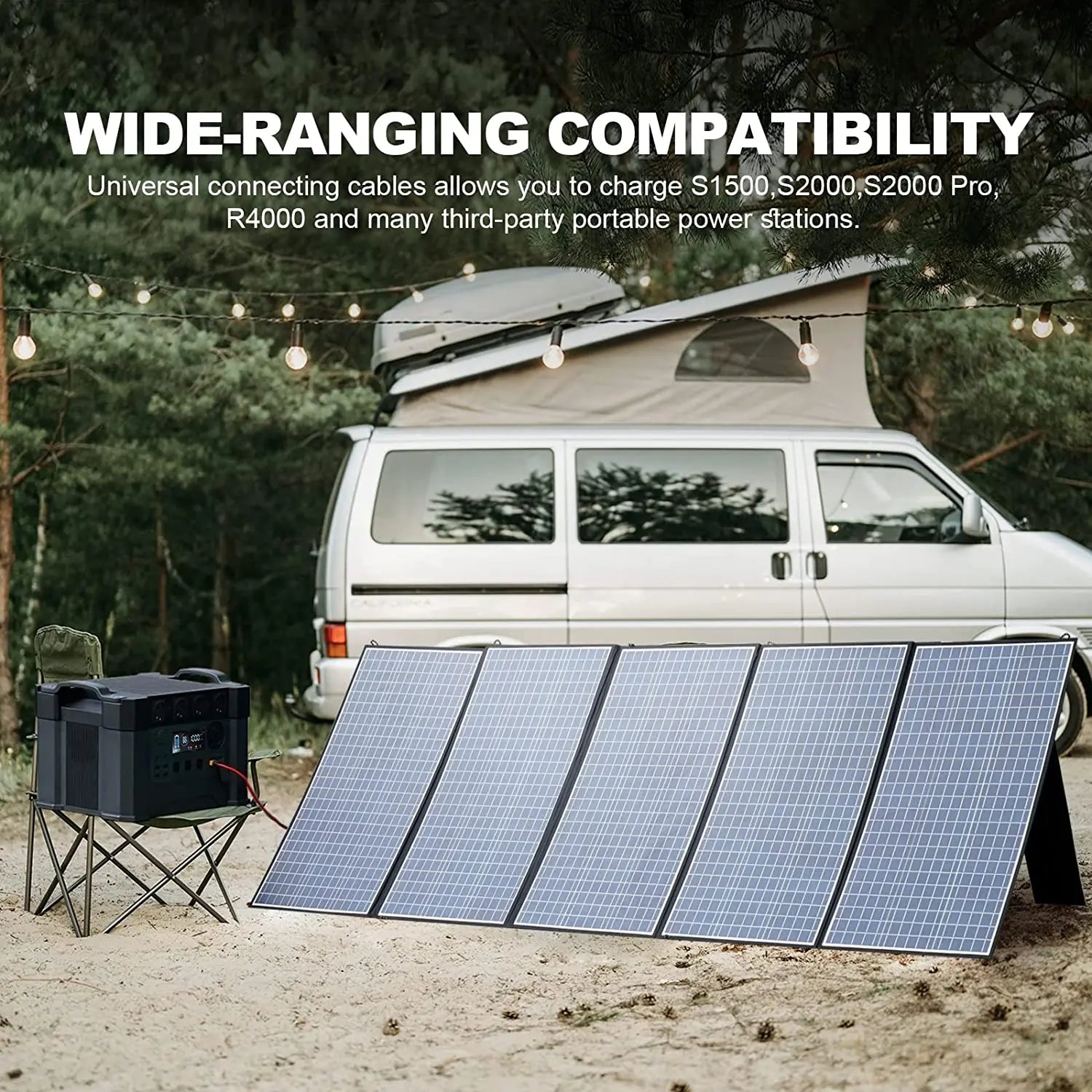 Foldable Solar Panel 400W / 200W / 140W / 100W / 60W Solar Panel with Solar Output for Power Station Solar Generator