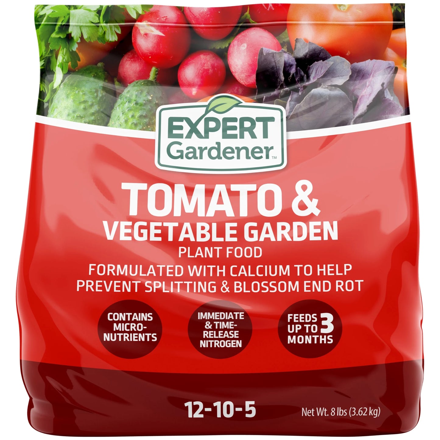 Tomato & Vegetable Garden Plant Food Fertilizer, 12-10-5 Fertilizer, 8 Lb.