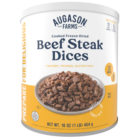 Freeze-Dried Beef Chunks No. 10 Can, 16 Oz